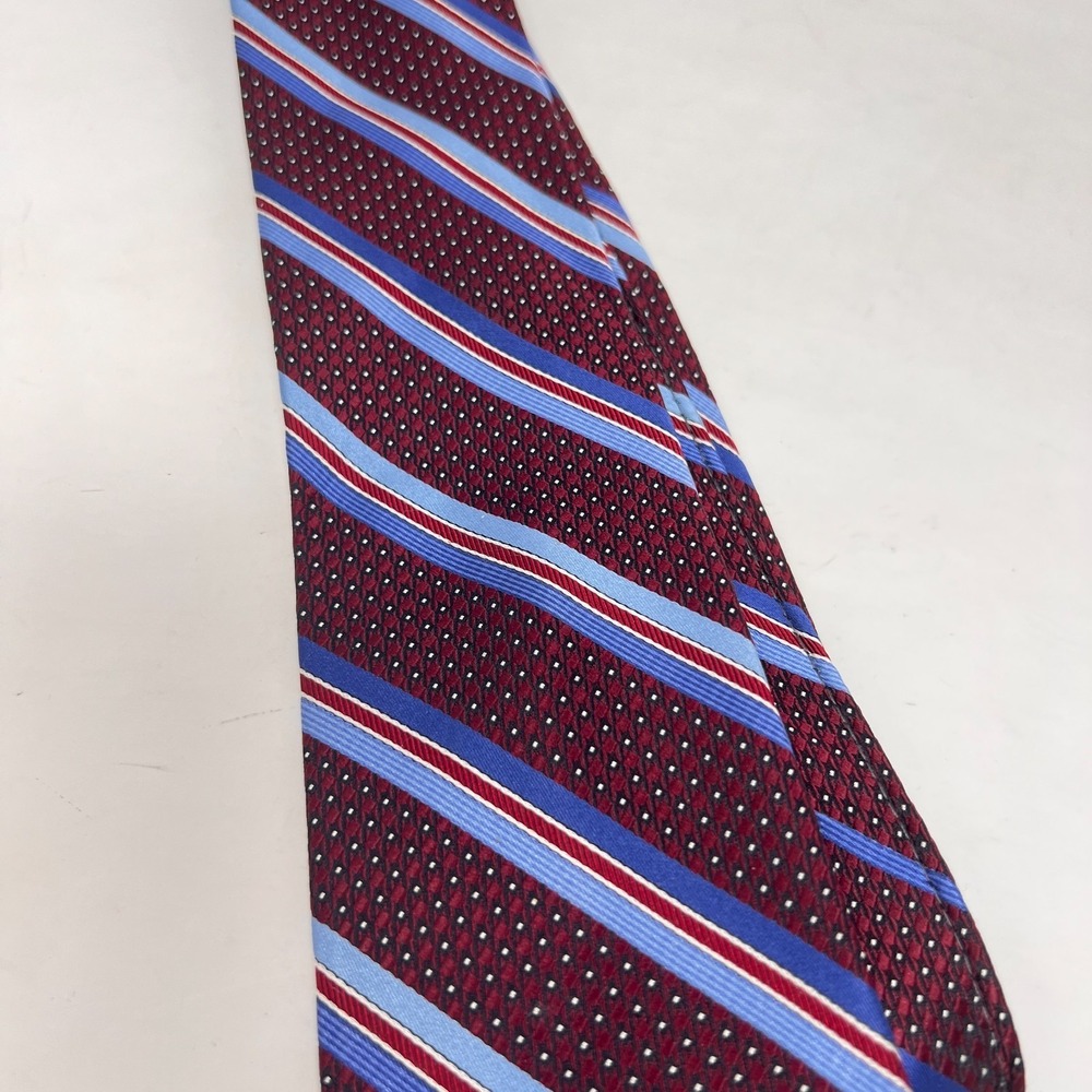 Pronto Uomo Couture 100% Silk Men's Tie‎ Lightweight Striped - Picture 2 of 8